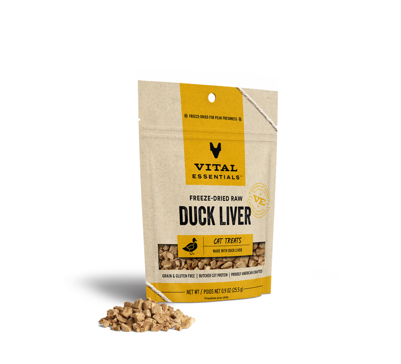 Vital Essentials Freeze Dried Duck Liver - Treats for Cats