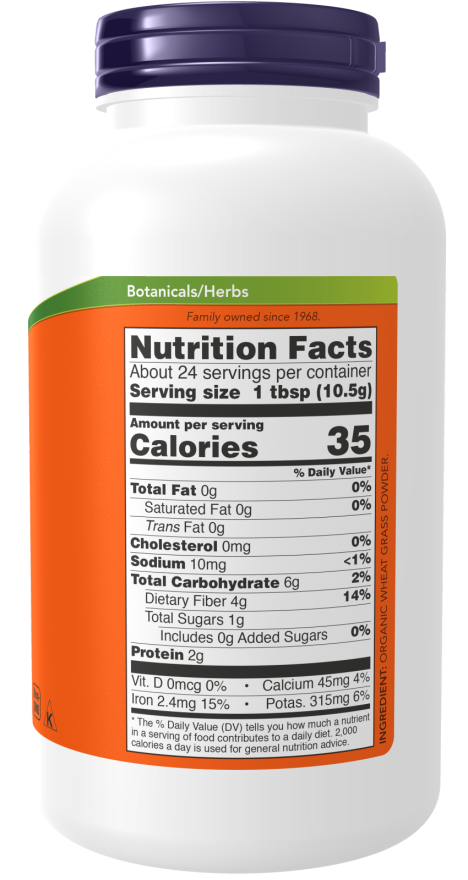 NOW | Organic Wheatgrass Powder, 9oz.