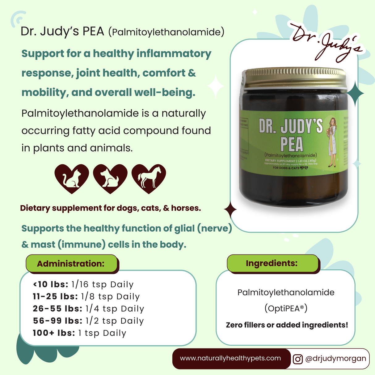 Dr. Judy's PEA (Palmitoylethanolamide) - 40g