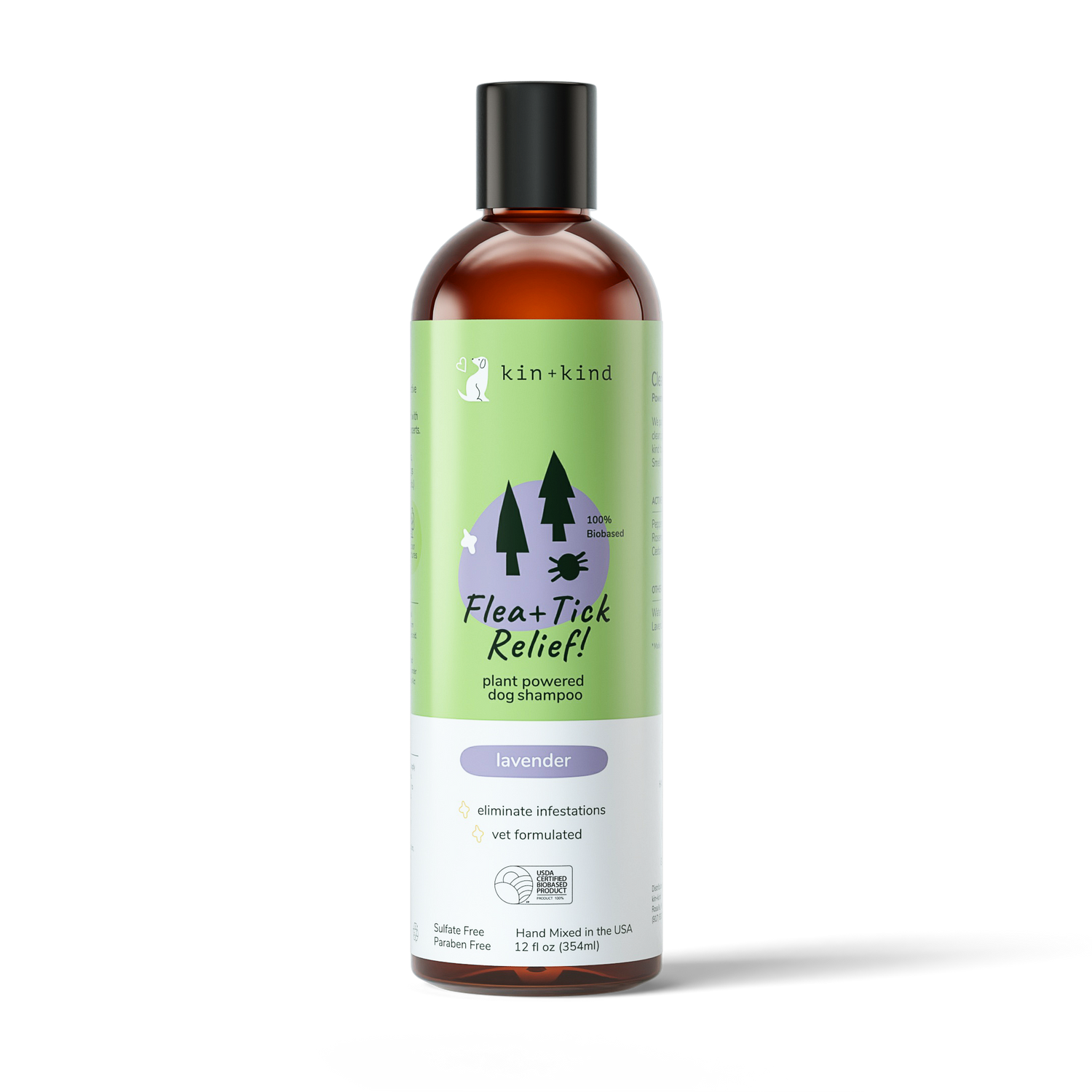 kin+kind Flea/Tick Shampoo for Dogs Only | Lavender
