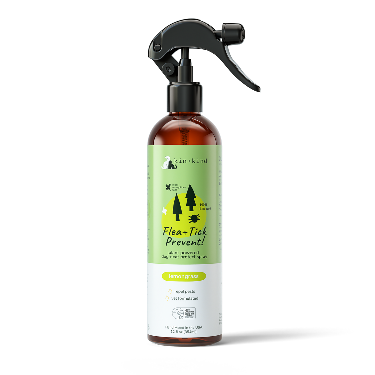 Kin+Kind Flea/Tick Repel Spray for Dogs & Cats | Lemongrass – Dr