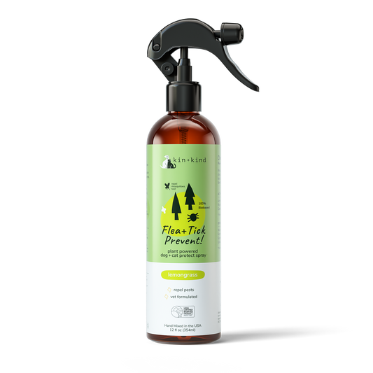 Kin+Kind Flea/Tick Repel Spray for Dogs & Cats | Lemongrass