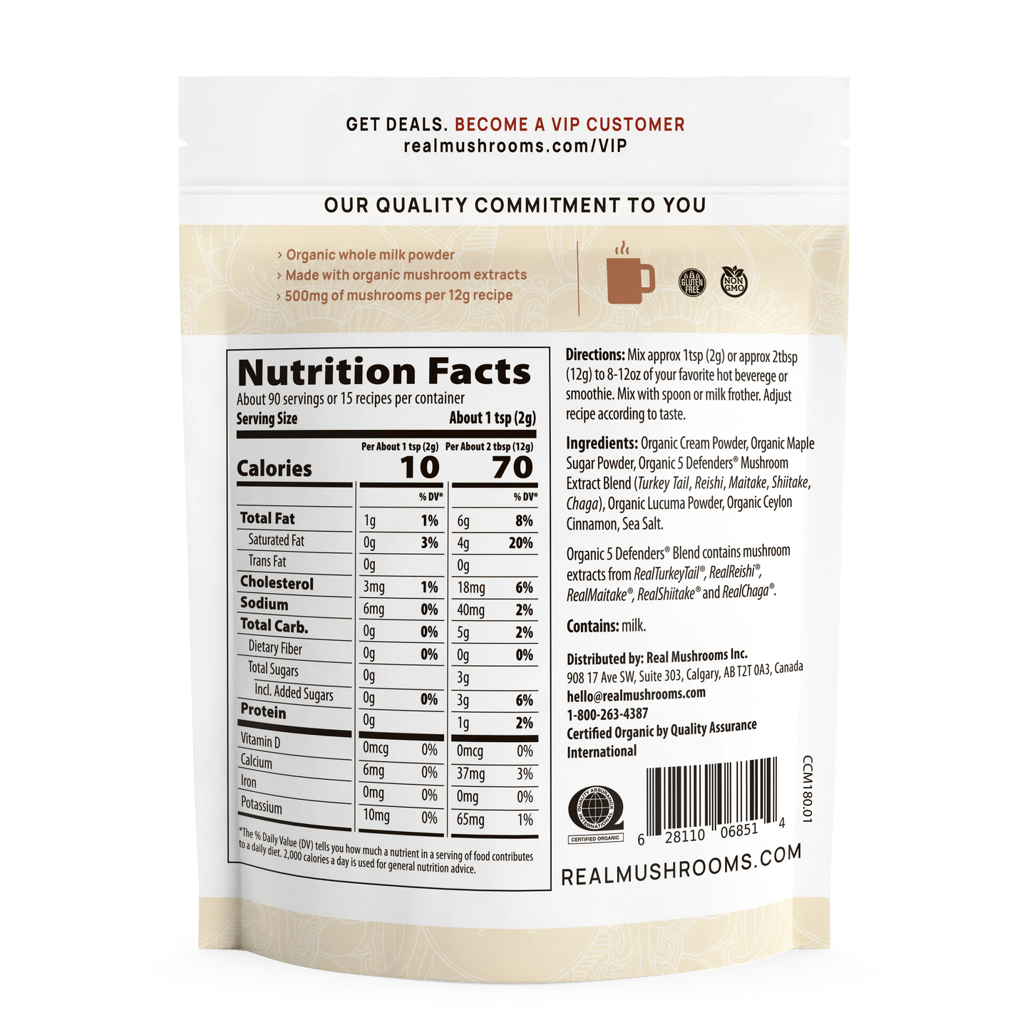 Real Mushrooms | Functional Dairy Creamer (Powder)
