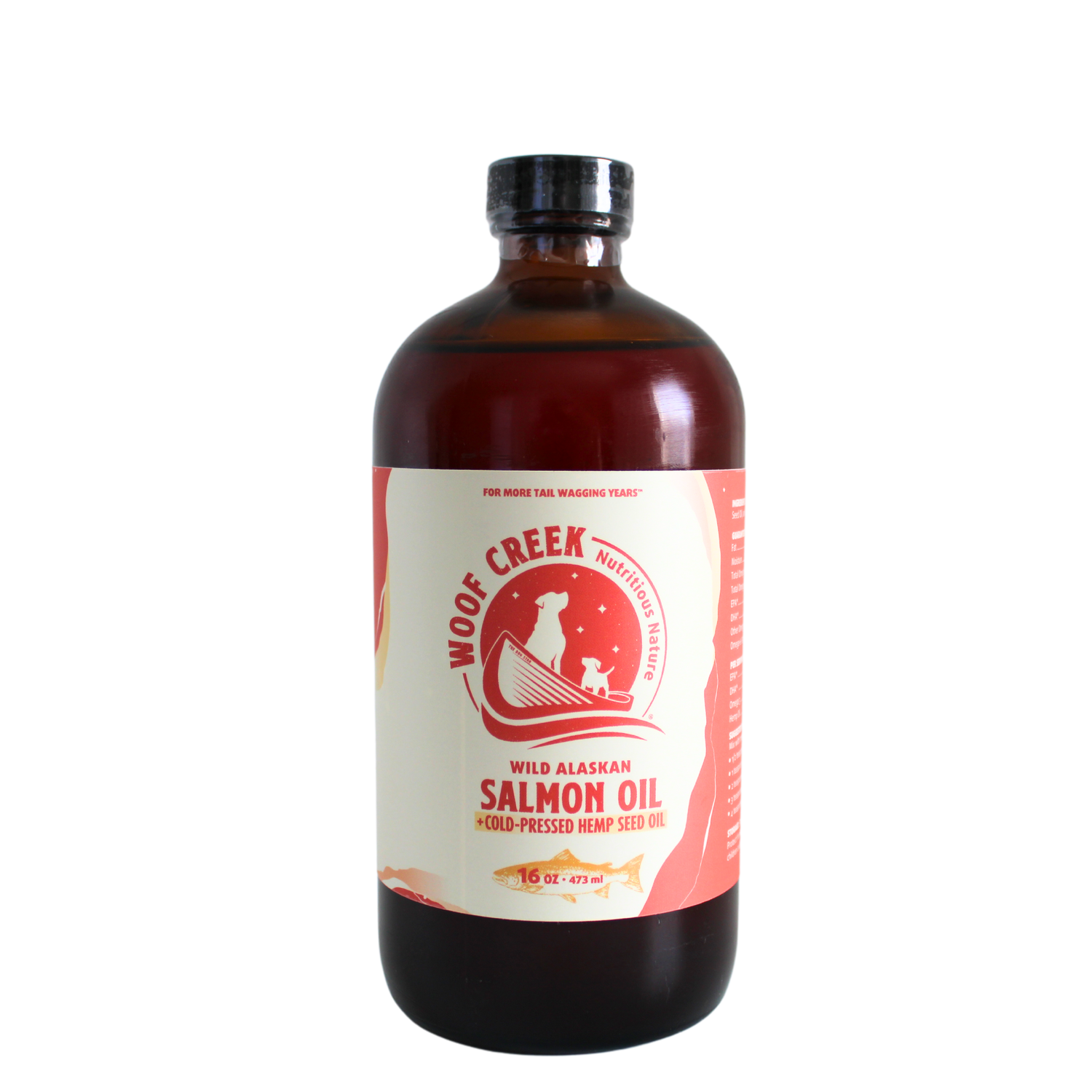 Woof Creek | Salmon + Cold-Pressed Hemp Seed Oil 16 oz. For Dogs + Cats