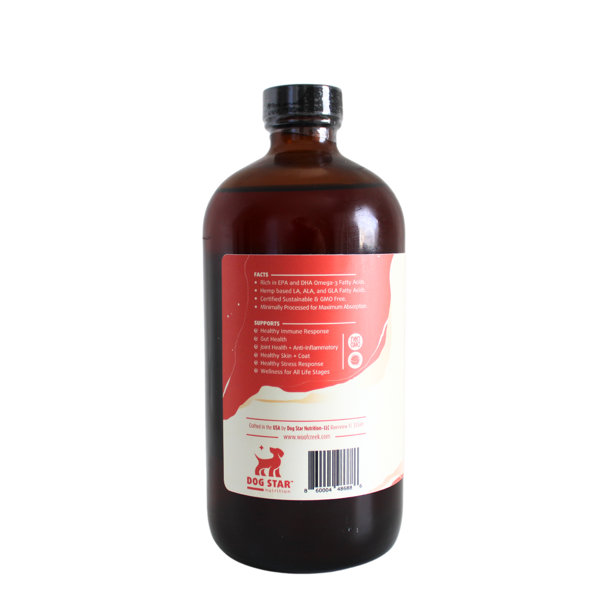 Woof Creek | Salmon + Cold-Pressed Hemp Seed Oil 16 oz. For Dogs + Cats