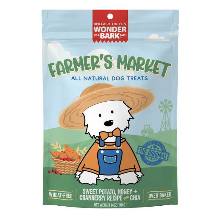 Wonder Bark All-Natural Dog Treats | Farmer's Market - 6oz