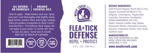 Woof Creek | Flea + Tick Defense Spray for Dogs + Cats