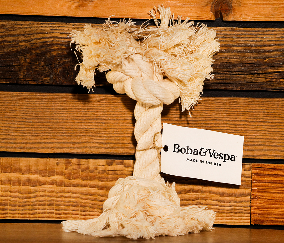 Boba & Vespa | 100% Organic Cotton Rope Dog Toys (USA Made)
