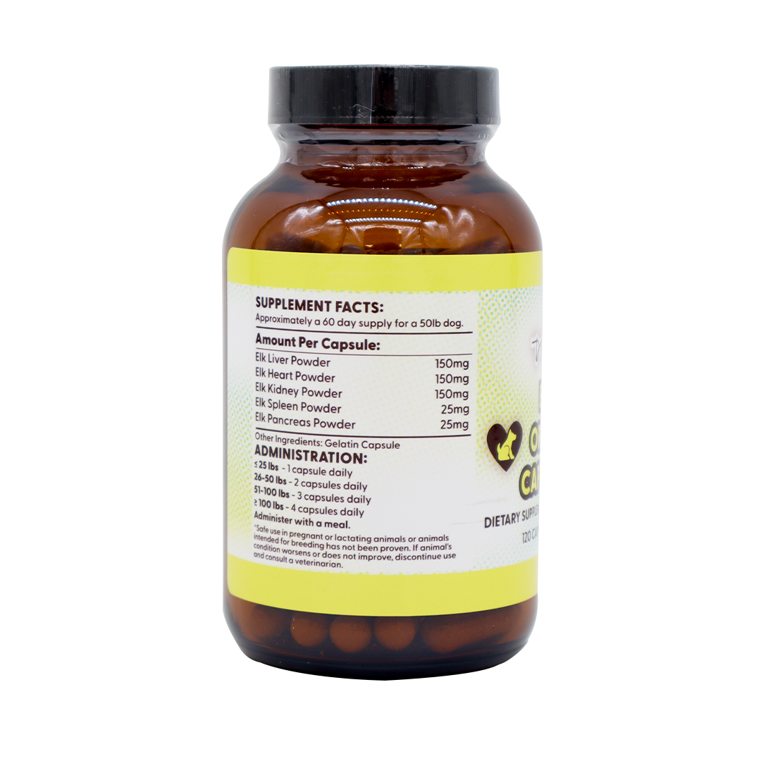 Dr. Judy's Elk Organ Capsules for Pets - 120 Count
