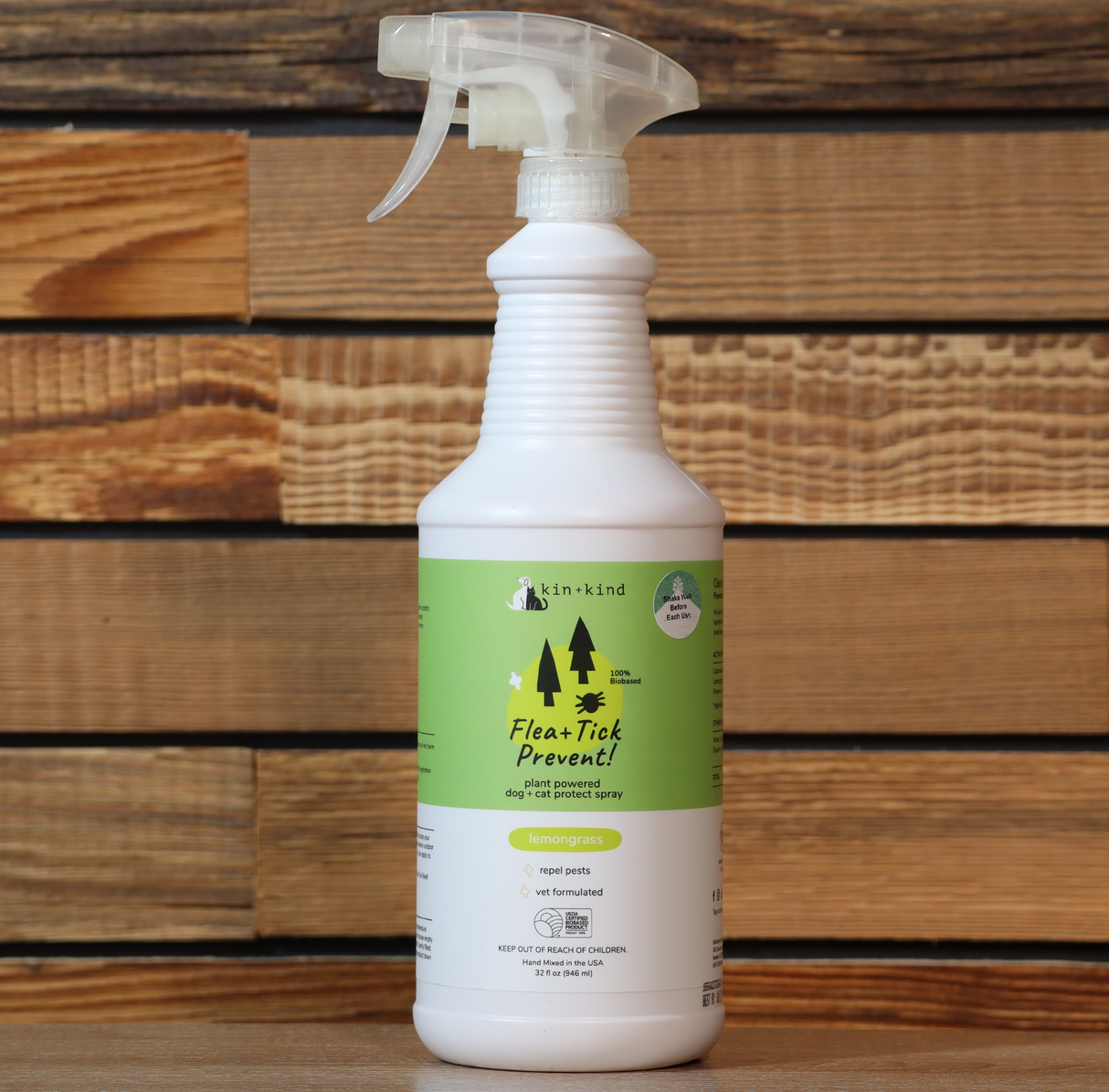 Kin+Kind Flea/Tick Repel Spray for Dogs & Cats | Lemongrass