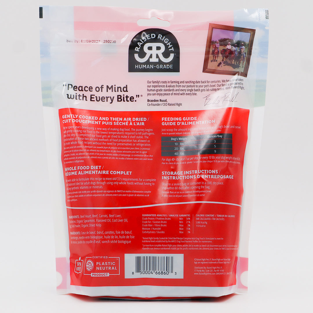 Raised Right | Air Dried Adult Dog Food