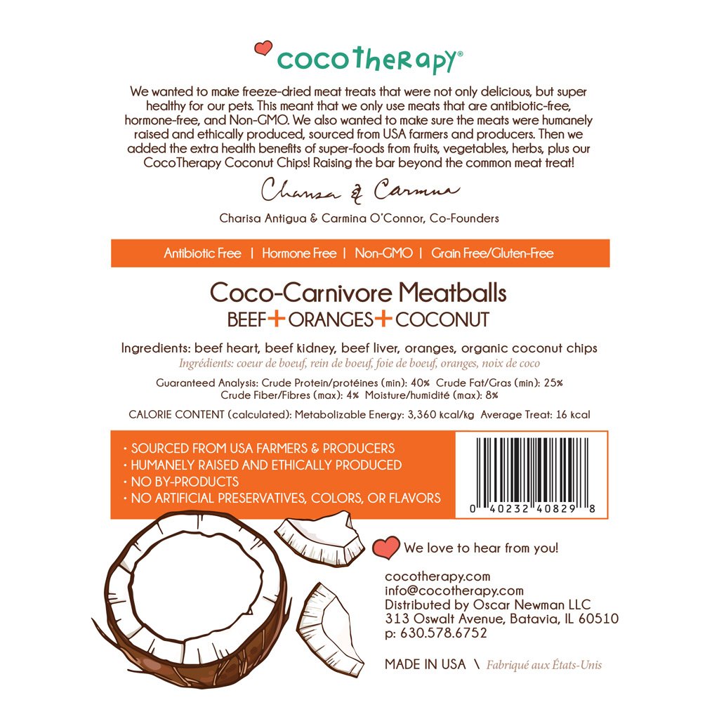 CocoTherapy Coco-Carnivore Meatballs