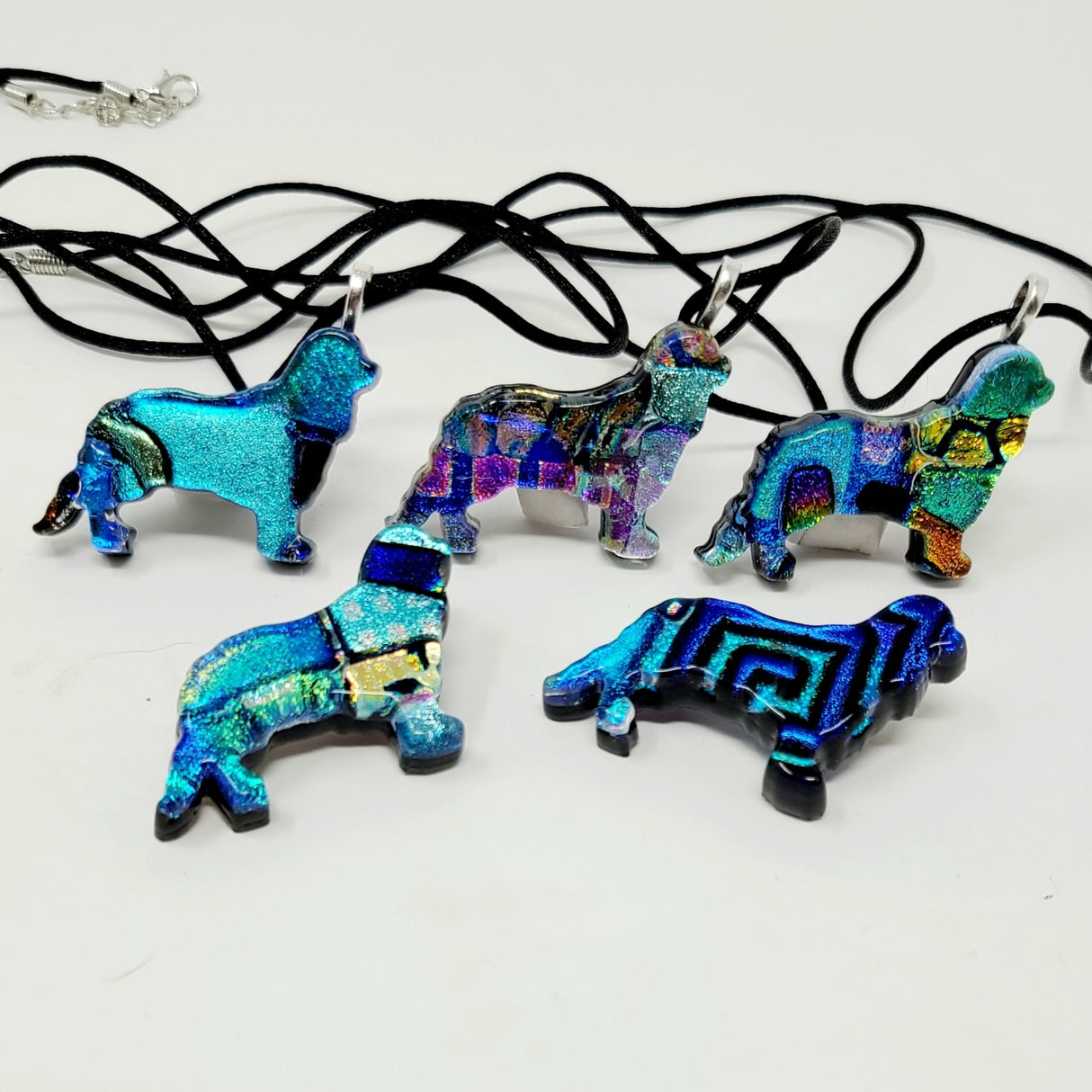 Handmade Spaniel Dichroic Glass Jewelry