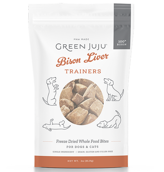Green Juju Bison Liver Trainers - Freeze Dried Training Treats