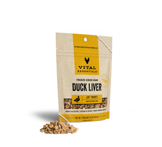 Vital Essentials Freeze Dried Duck Liver - Treats for Cats