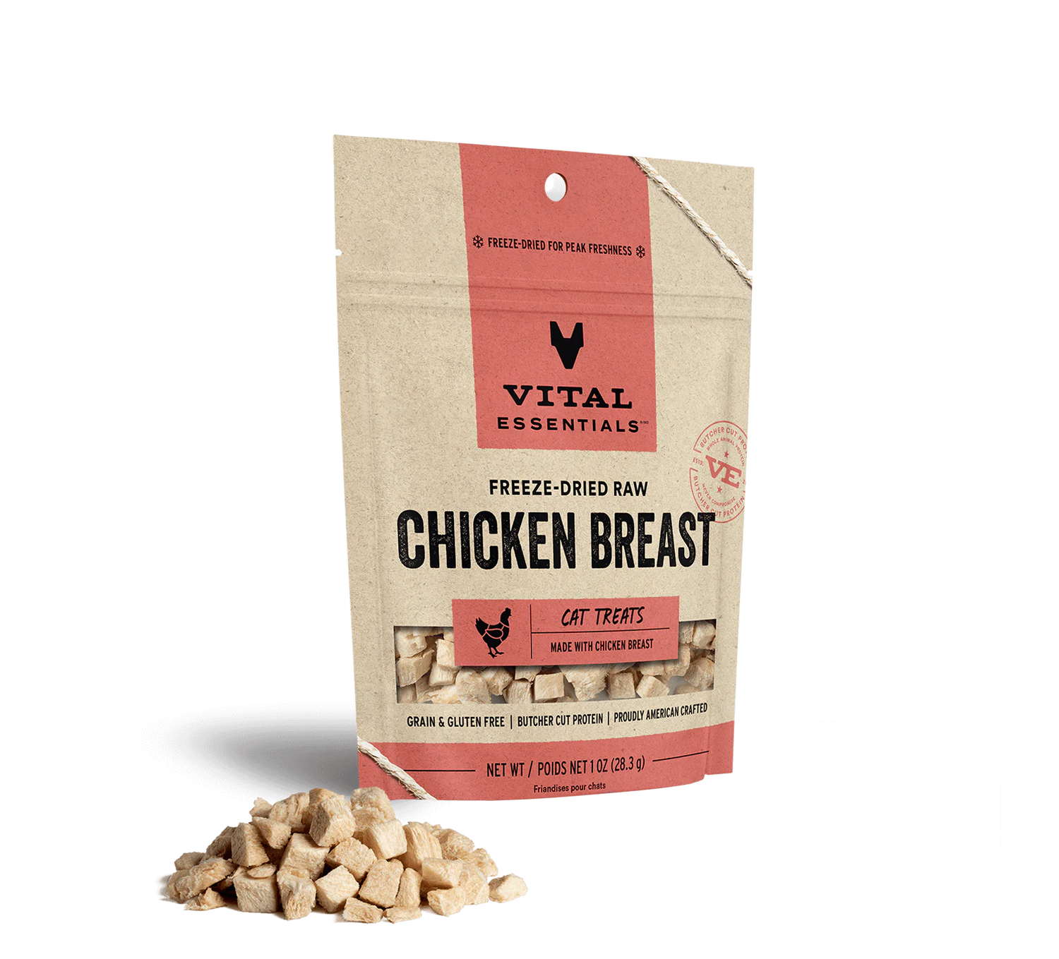 Vital Essentials Freeze-Dried Chicken Breast - Treats for Cats