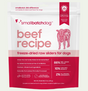 Bag of SmallBatch | Freeze-Dried Complete Recipes for Dogs - Sliders made with humanely raised meat, featuring a sheep illustration and nutritional information on the front.