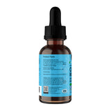 A brown glass dropper bottle labeled “Animal Essentials | Colon Rescue Herbal Tonic - 2oz” with a blue label displaying product facts and ingredients is shown. Designed to provide digestive support for pets, the closed black dropper cap sits atop the bottle. The partially visible label lists ingredients and usage instructions, highlighting its role in offering sensitive stomach relief.
