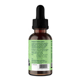 A brown glass dropper bottle of Animal Essentials | Garlic Single Herb Tonic - 2oz features a green label with dosage instructions and product facts for this pet supplement, which is formulated to provide immune support. The bottle has a black dropper cap and is intended for use in dogs and cats only.