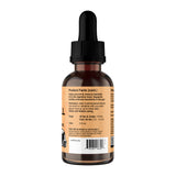A brown dropper bottle with a black cap and an orange label displaying product facts, dosing directions for dogs and cats, and a barcode at the bottom. Animal Essentials | Hairball Relief Single Herb Tonic - 2oz is specially formulated to support pet digestion and provide hairball relief, featuring organic marshmallow root as a key ingredient.