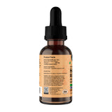 A brown glass dropper bottle with a black cap and an orange label displays product facts, ingredients, and dosage information for Animal Essentials | Hairball Relief Single Herb Tonic - 2oz, a herbal supplement formulated to support pet digestive health. Featuring organic marshmallow root to help provide gentle hairball relief, the bottle is shown against a white background.
