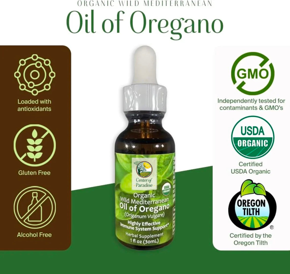 Center of Paradise | Organic Oil of Oregano - 30ml