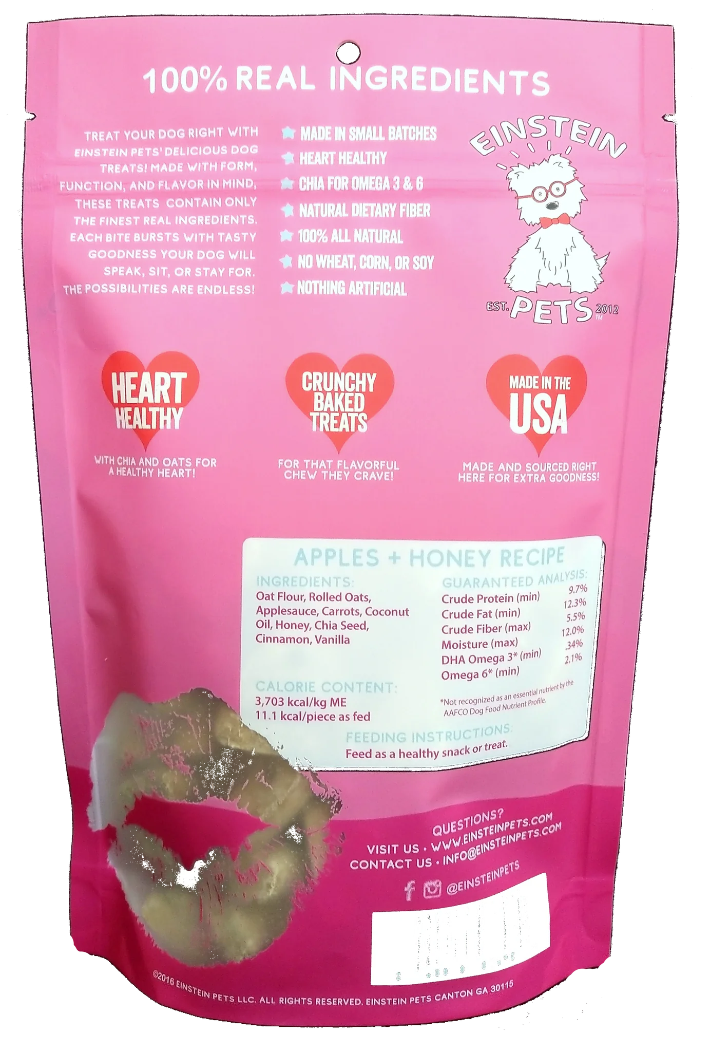 Einstein Pets All-Natural Dog Treats | Mommy's Kisses - 6oz