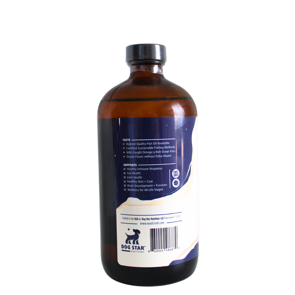 Woof Creek | Omega-3 Ocean Fish Oil, 16 oz. For Dogs + Cats