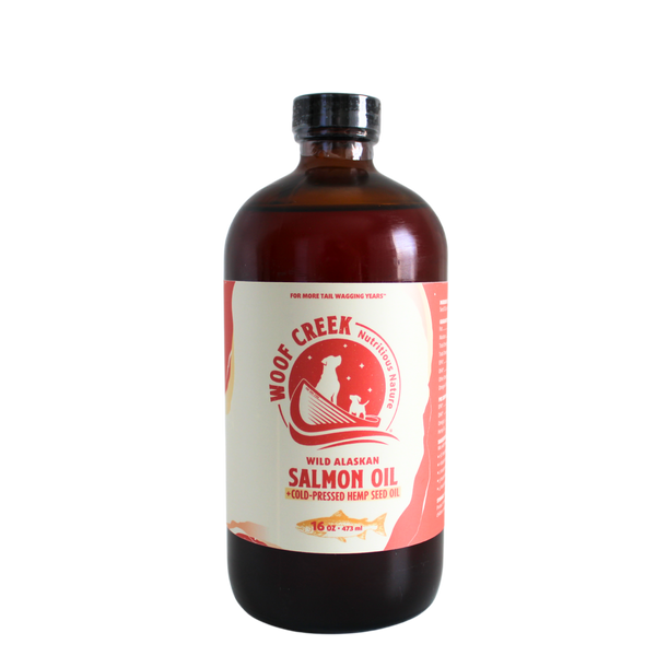 Woof Creek | Salmon + Cold-Pressed Hemp Seed Oil 16 oz. For Dogs +