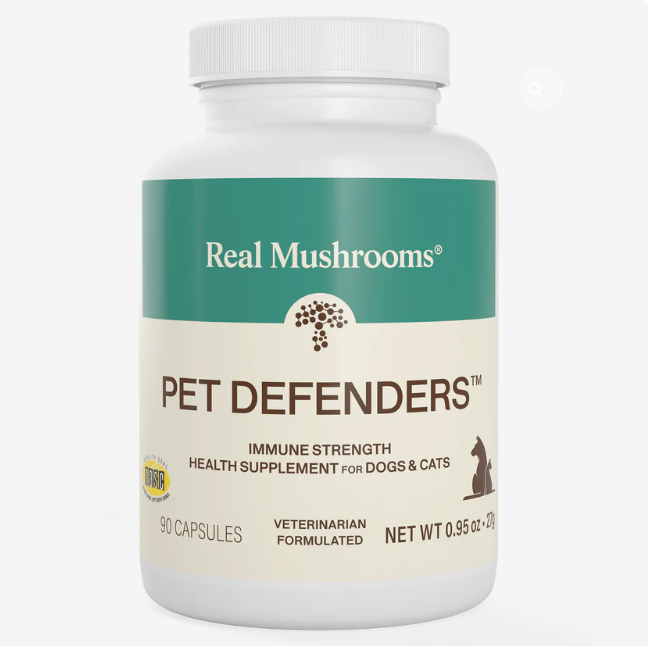 Real Mushrooms | 5 Defenders™ Organic Mushroom Blend Capsules for Pets - 90 Count
