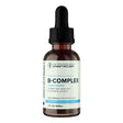 A 2oz brown glass dropper bottle labeled “Veterinarian’s Apawthecary | B Complex Liquid Vitamins for Dogs & Cats,” featuring a black cap and a white label with benefits and dosage information. This specialized liquid B-Complex formula delivers essential B vitamins to support overall wellness and energy in pets.