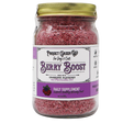 A 210g jar of Project Sudz | Berry Boost Urinary Support for Dogs and Cats, featuring pink, flaky contents and a white label with purple accents, formulated with wholesome cranberry, blueberry, and marshmallow root ingredients.