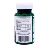 Back view of a green Dog Gone Pain all-natural pet supplement bottle showing daily dosage directions based on weight, a warning label, and a barcode.