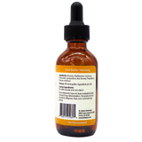 Amber dropper bottle of Dr. Katie’s Remedies | Tummy - Digestive System Support for dogs and cats, featuring a label with ingredients, potency, usage instructions, and a barcode.