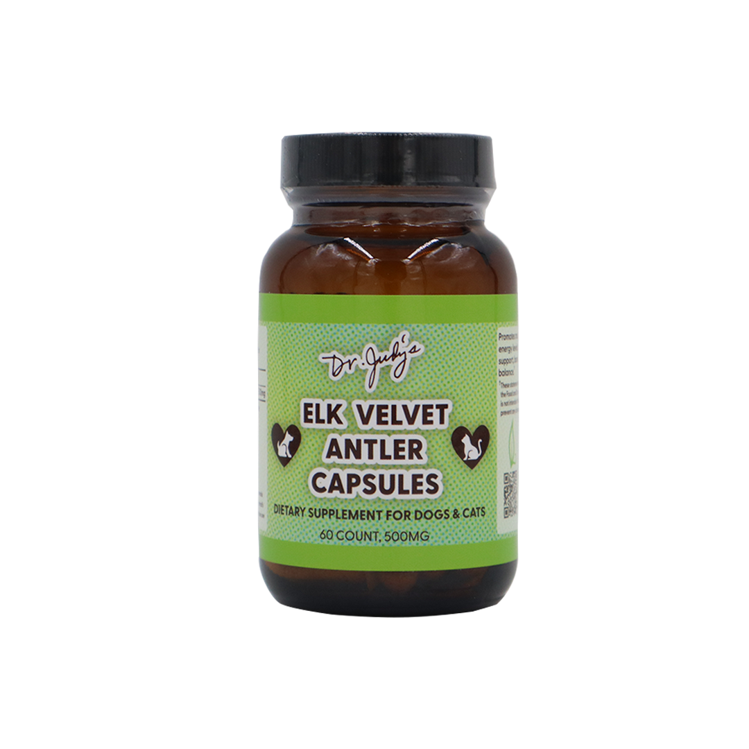 Dr. Judy's Elk Velvet Antler Capsules for Pets - 60 Count