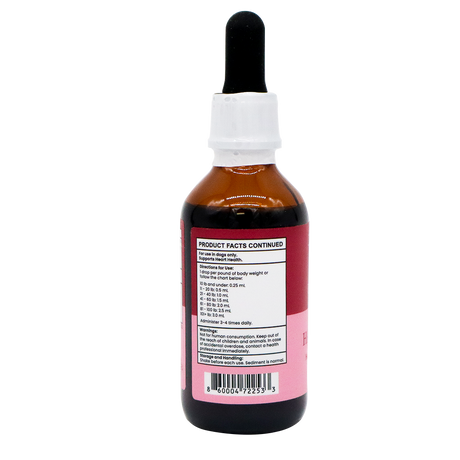 A brown glass dropper bottle with a white and black cap, bearing a label that displays dosage instructions, a barcode, and partially readable text identifying the product as Five Leaf Botanicals | Hawthorne Tincture. The plain white background highlights this organic hawthorn berry tincture.