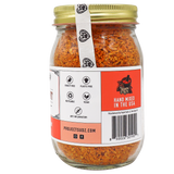 Project Sudz | Hip & Joint Support for Dogs and Cats - 210g comes in a glass jar with an orange herbal blend, topped with a gold lid. The label highlights that it’s cruelty-free, plastic-free, recyclable, vegan, and anti-inflammatory—making it the perfect turmeric supplement for pets’ hip & joint care. Hand mixed in the USA.
