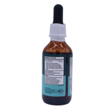 Amber glass dropper bottle of Five Leaf Botanicals | Pet Protect, showing the product facts and ingredient label.