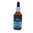 Amber glass dropper bottle of Five Leaf Botanicals | Pet Protect, a health supplement for dogs.