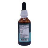 Amber glass dropper bottle for Five Leaf Botanicals Pet Protect, featuring a label with product facts, dosage directions by weight for dogs, and warnings regarding kidney and heart health.