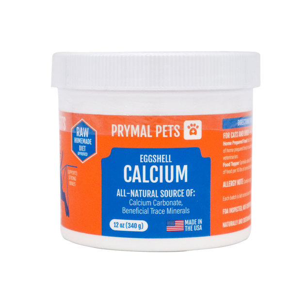 Eggshell Powder For Dogs & Cats - 8 Oz Pure USA Calcium Supplement With Membrane