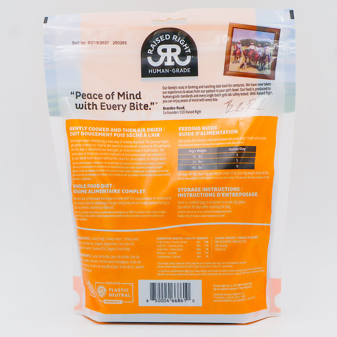 Raised Right | Air Dried Adult Dog Food