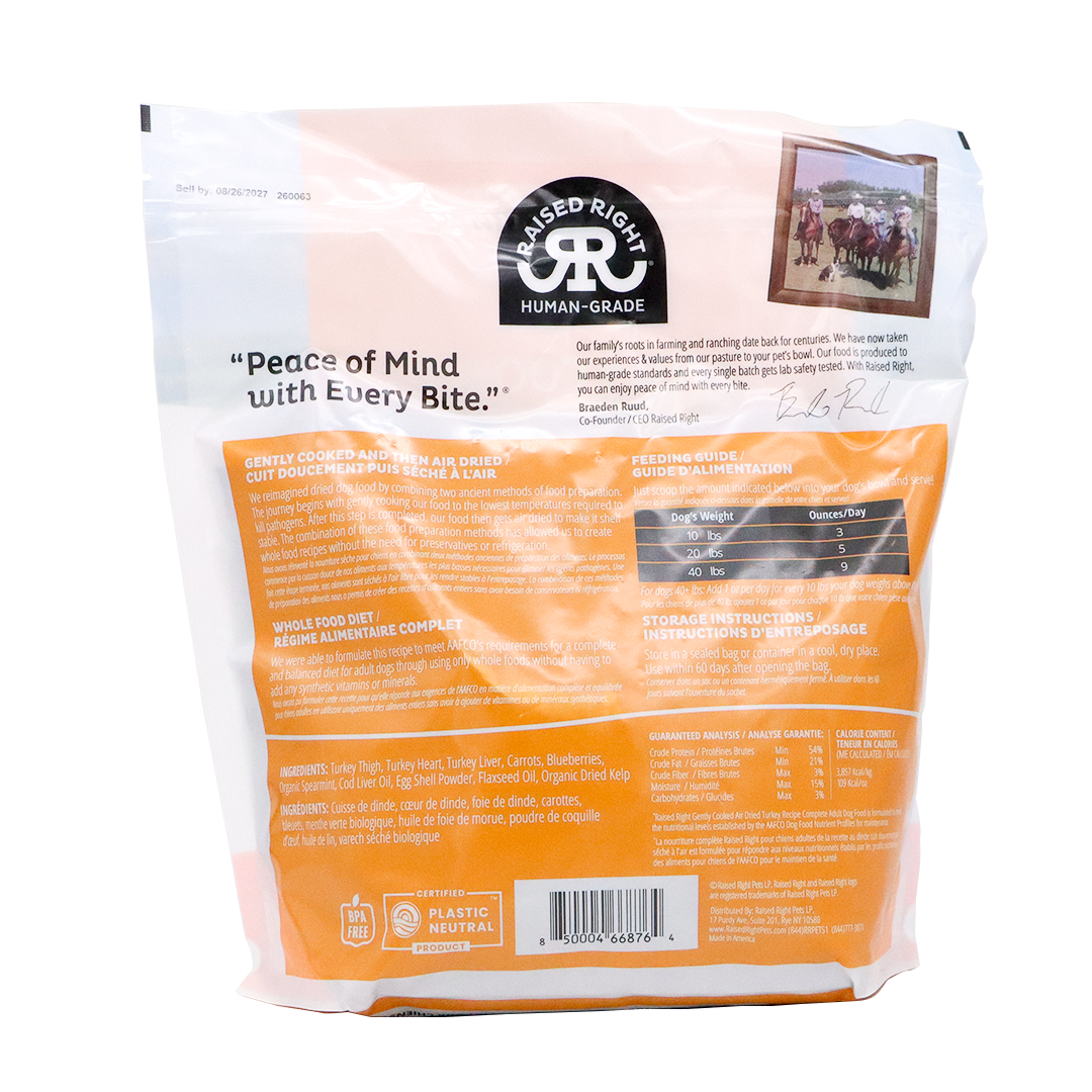Raised Right | Air Dried Adult Dog Food