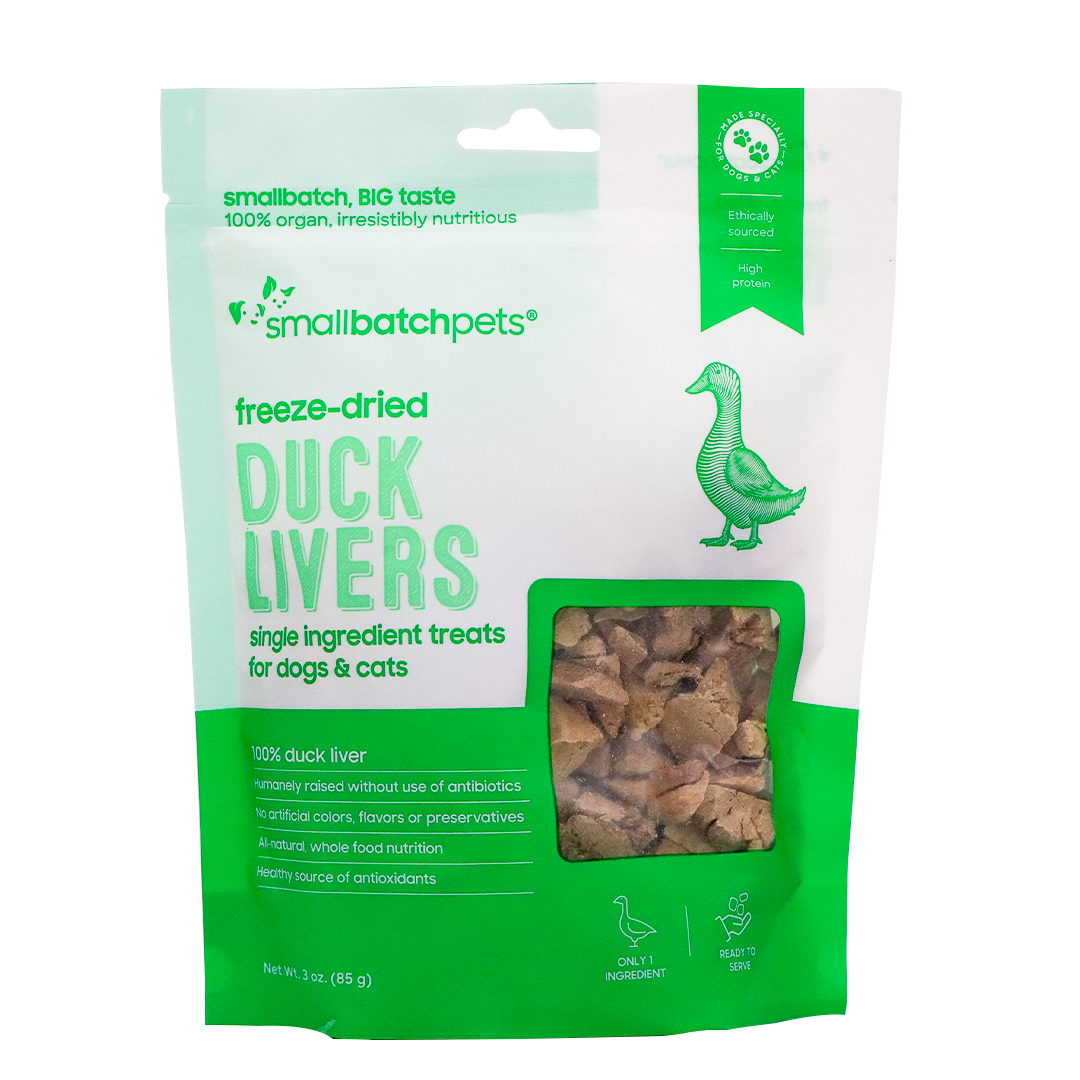 SmallBatch Duck Liver Freeze-Dried Treats - 3oz