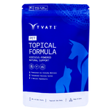 Blue Tvati Advanced Pet Mobility Formula pouch featuring a dog and cat silhouette and 30 single-use vials for pet joint health.