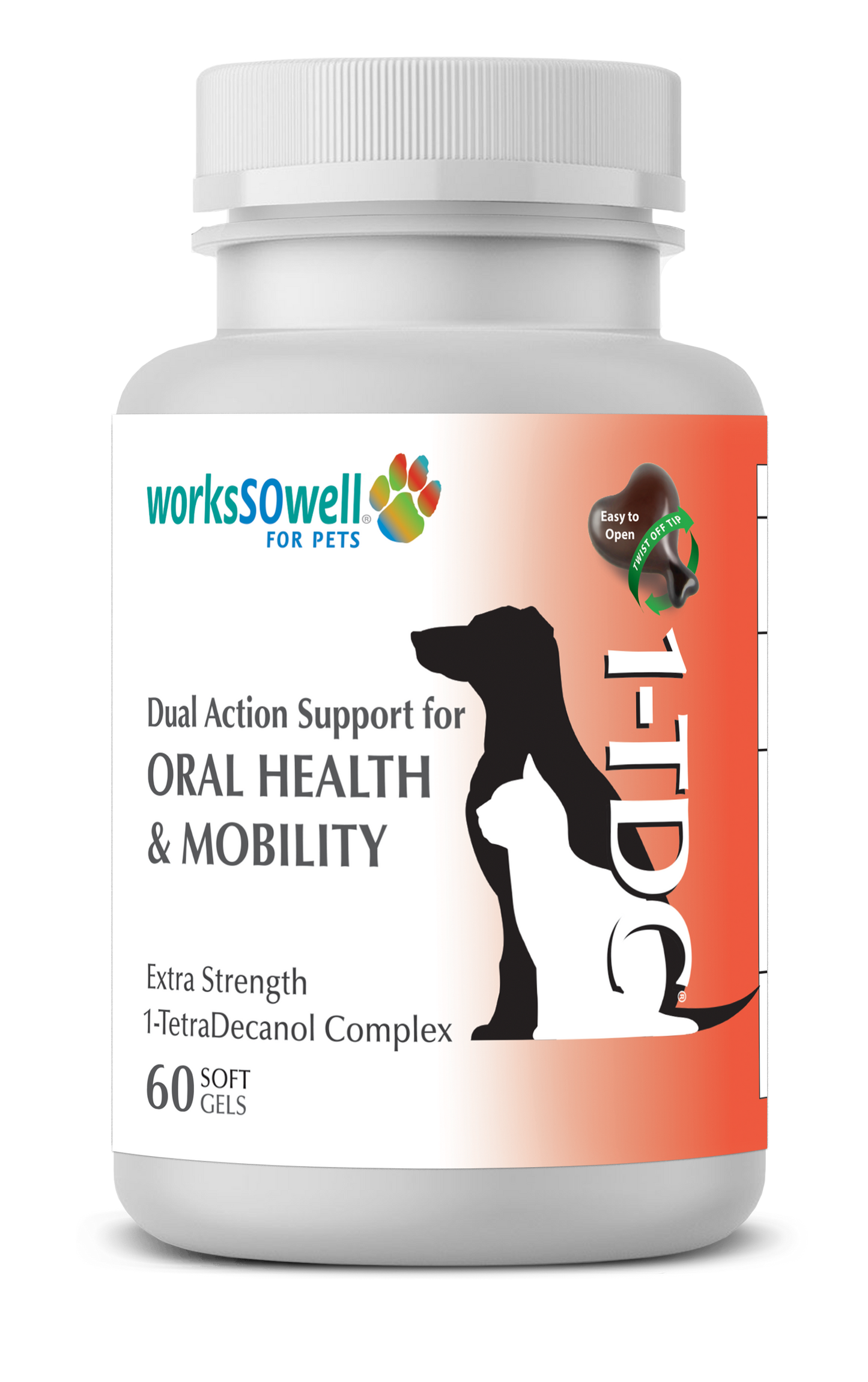 1-TDC Oral Health + Mobility Support for Dogs and Cats | 60 Count