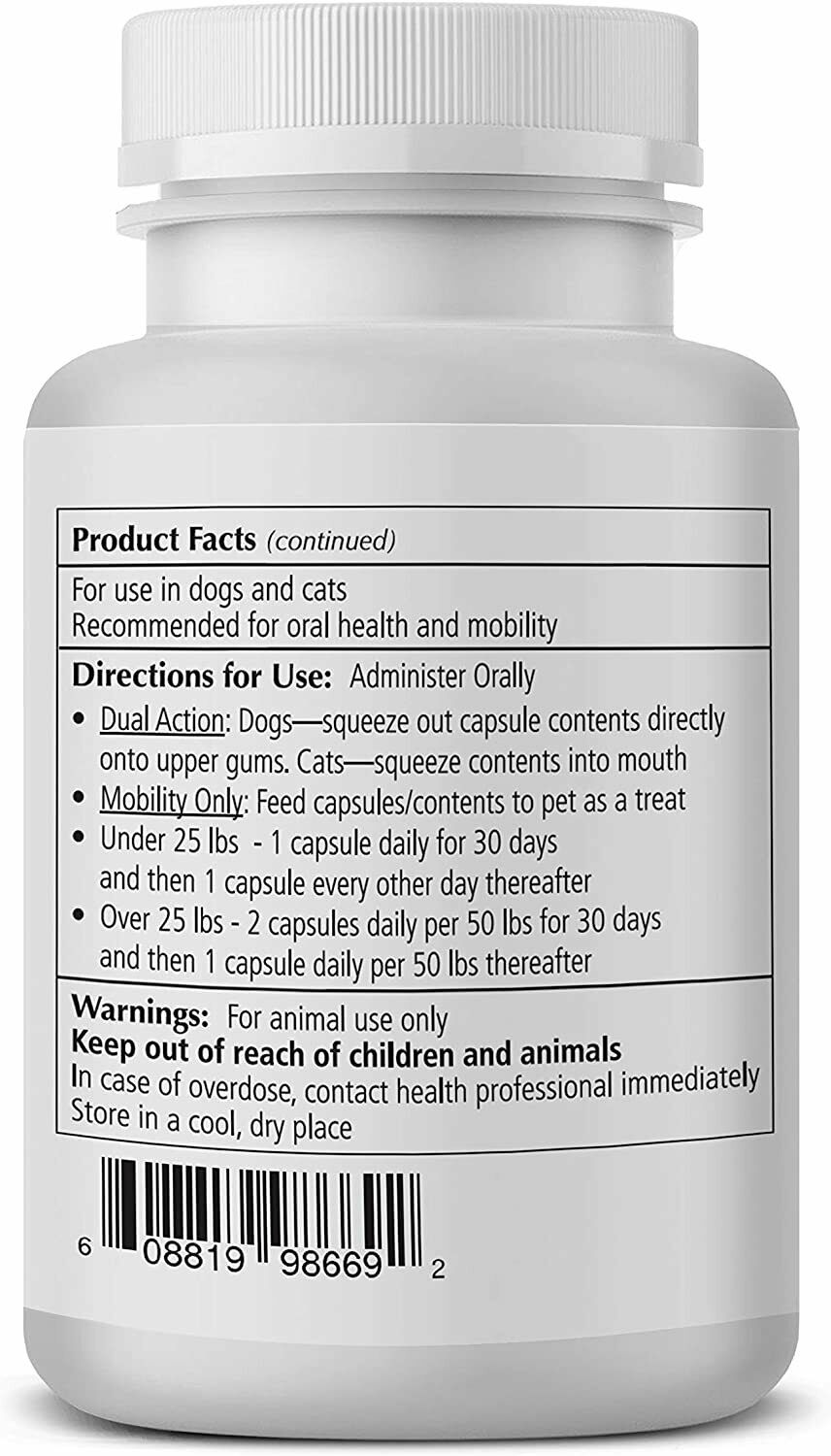 1-TDC Oral Health + Mobility Support for Dogs and Cats | 60 Count