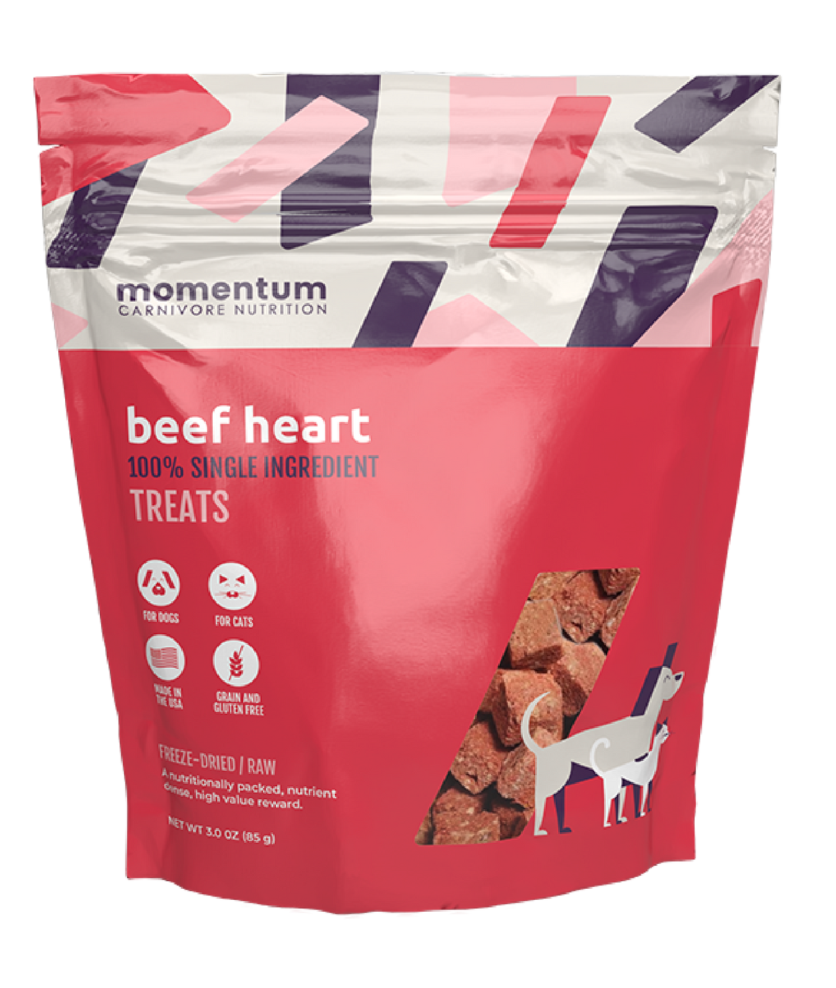 Momentum Beef Heart Treats 3oz Dr. Judy Naturally Healthy Pets