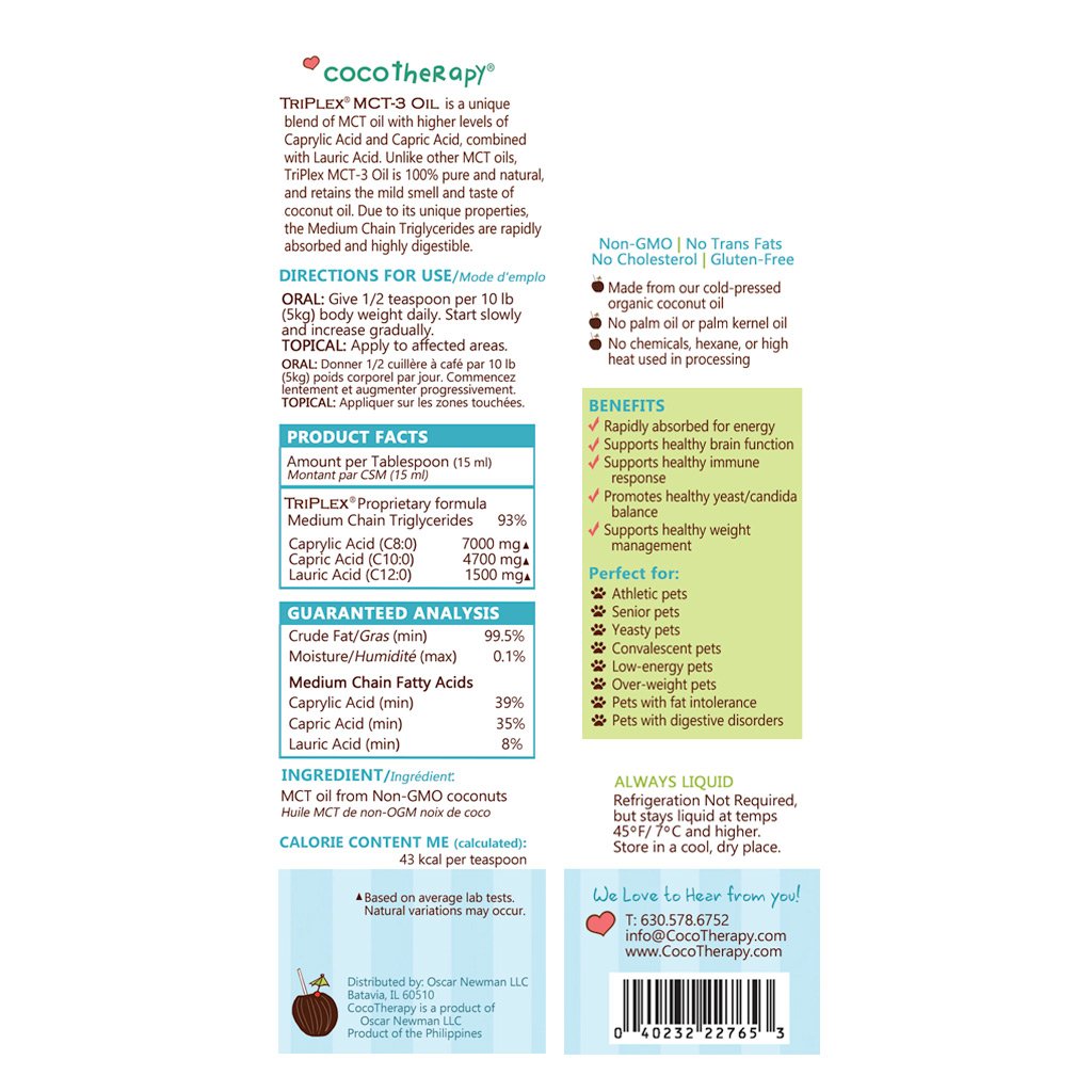 CocoTherapy TriPlex MCT-3 Coconut Oil
