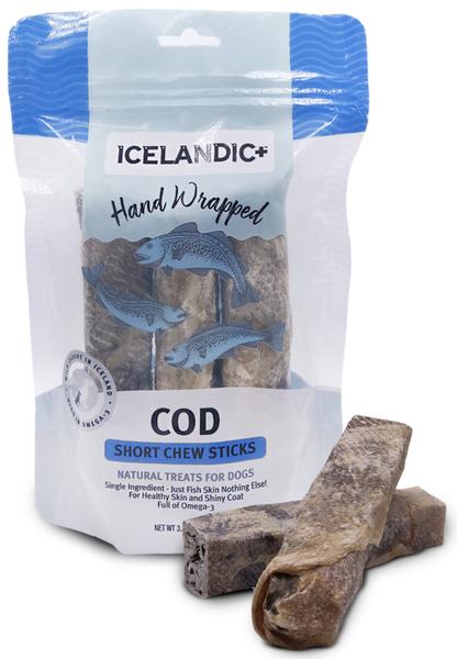 Icelandic+ Cod Skin Short Chew Stick 5in (3 Pieces)